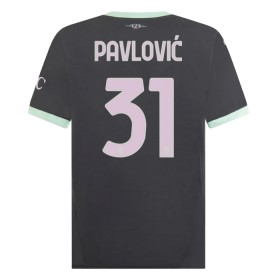 AC Milan Pavlovic 31 Tredjesæt 2024-25 Kortærmet